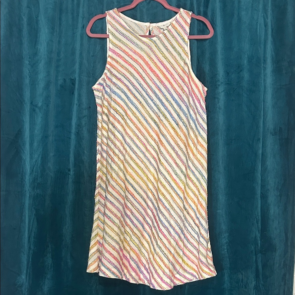 Lou & Grey Multicolor Striped Sleeveless Dress